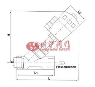 氣動(dòng)角座閥結(jié)構(gòu)圖