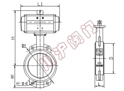 氣動調(diào)節(jié)蝶閥 結(jié)構(gòu)圖