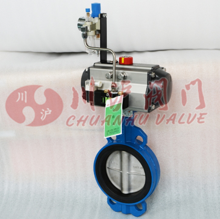 氣動(dòng)對(duì)夾蝶閥開關(guān)型圖片