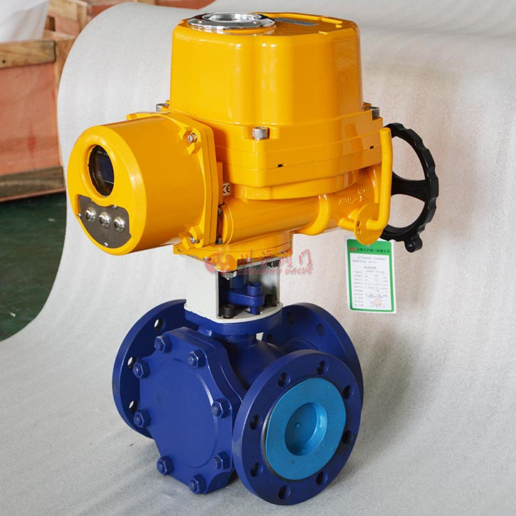 防爆電動三通球閥圖片